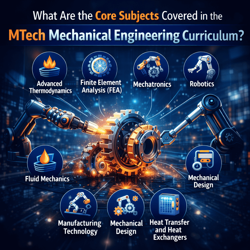 What Are the Core Subjects Covered in the MTech Mechanical Engineering Curriculum?