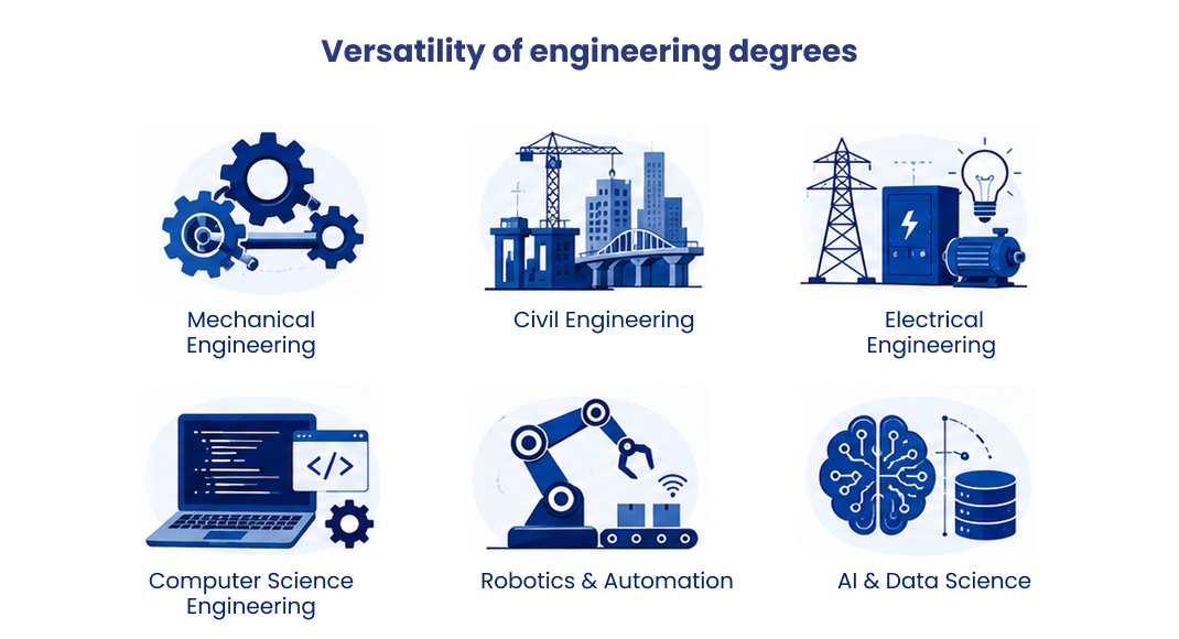 Versatility of engineering degrees